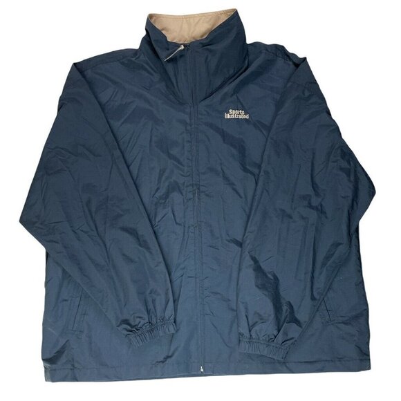 Sports Illustated Full Zip Jacket Men’s XL 100% Nylon Rain Coat Embroidered Logo - Picture 1 of 9